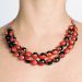 Les bijoux Jacaranda en graines naturelles : Collier modÃ¨le DOUBLE ORMOSIA ROUGE ET NOIR 1